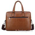 En gros et personnaliser le sac d'ordinateur portable Fashion Business Pu Leather Motsp repasse